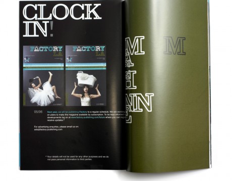 Factory magazine: publication design